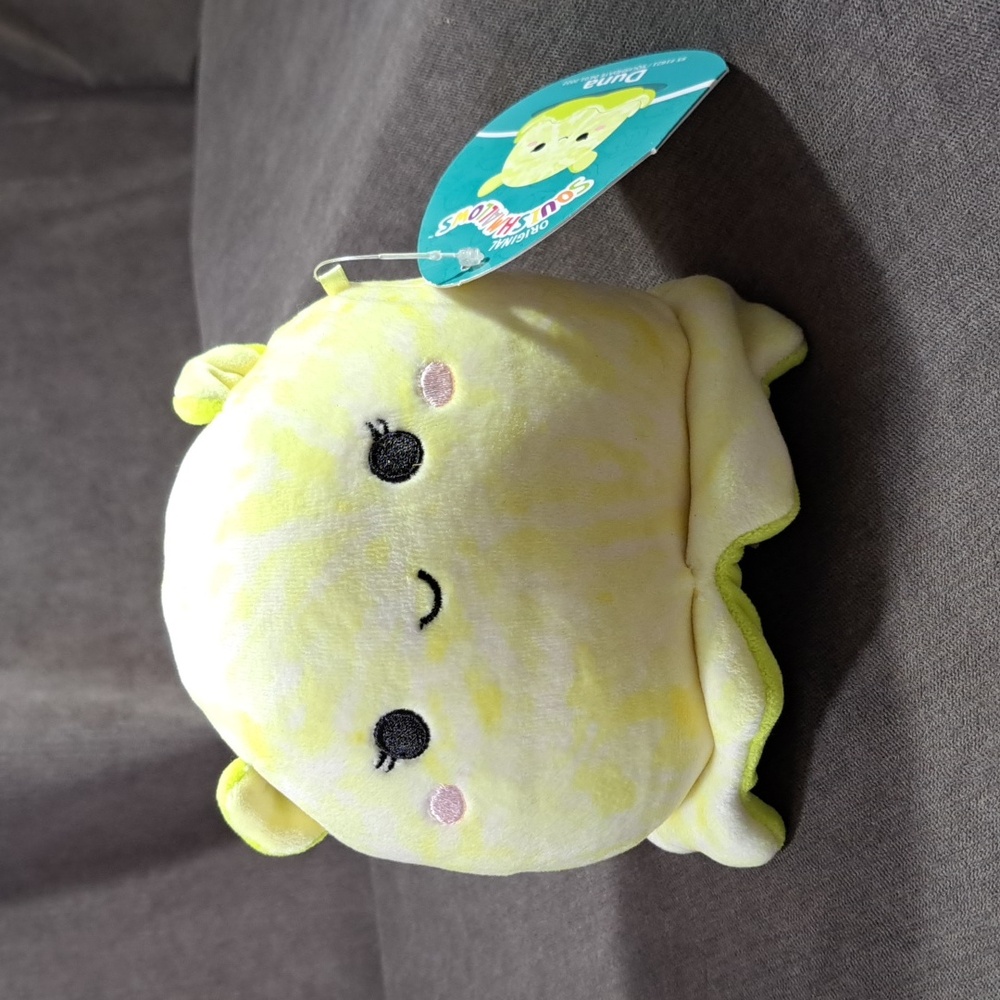 Squishmallows Duna Dumbo (Umbrella) Octopus Yellow Green 5" Plush Toy NWT